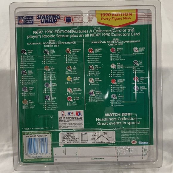 1990 TROY AIKMAN Starting Lineup ROOKIE SLU DALLAS COWBOYS w/ PROTECTIVE CASE! - Picture 2 of 7